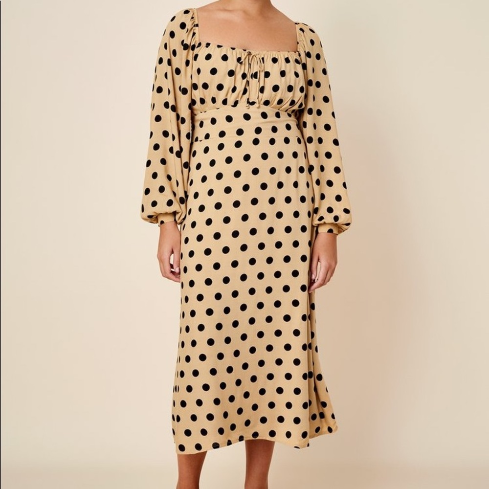 Faithfull The Brand Massima Midi Dress Dot Print